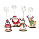 1 Set 4 Pcs Christmas Decorations Ornaments Christmas Print Wooden Notes Fo