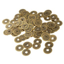 100pcs Chinese Luck Coins Fortune Souvenir Office Decor Jiaqing Copper