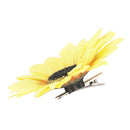 2Pcs Yellow Sunflower Flower Hair Clip Accessories Barrettes Wedding Party Decor