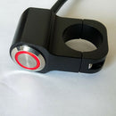 25mm Motorcycle Handlebar Headlight Switch Stainless Steel Red Dirt Bike