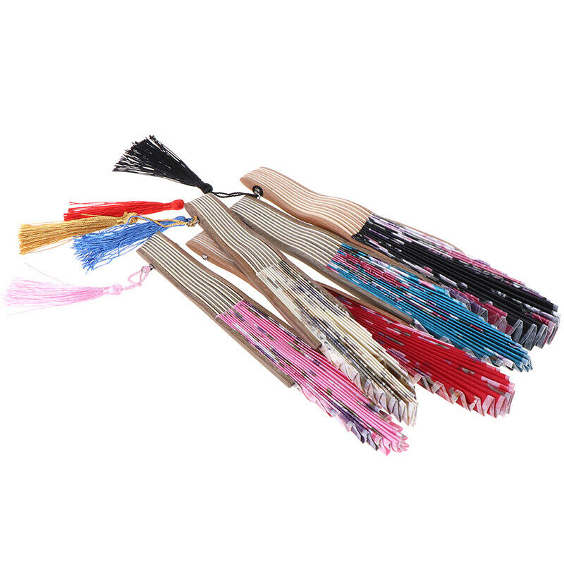 Pattern Chinese Style Hand Held Silk Bamboo Folding Fans Wedding Hand Fan JC,a