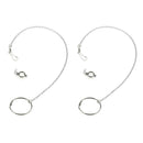 2 Pcs Parrot Foot Chain Stainless Steel Birds Anklet Ring for Pigeon Dove Chicks