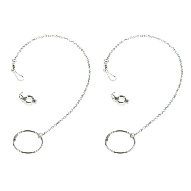 2 Pcs Parrot Foot Chain Stainless Steel Birds Anklet Ring for Pigeon Dove Chicks