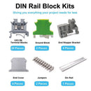 Din Rail Terminal Blocks Kit Uk-2.5N 12 Awg Terminal Blocks Ground Blocks F I3J4