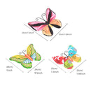 3pcs Iron Butterfly Home Decor Sculpture Bedroom Indoor Outdoor Wall Art Office