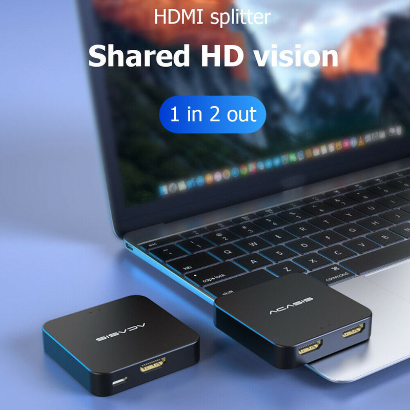 Acasis HD32 HDMI Splitter USB C Powered 1 In 2 Out 4K HDMI Splitter for TV