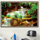 5D DIY Waterfall Full Drill Diamond Painting Cross Stitch Embroidery Decor
