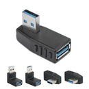 4PC USB A Male To Female Extension Cable 90Degree Right