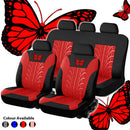 Butterfly Car Seat Covers PU Leather Auto Seat Protector (2pcs/set Red)