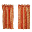 One Set Red Rod Pocket Short Tier Curtains Panels Half Drapes for Bathroom