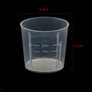 20pcs 20ml Plastic Mini Lab Cylinder Measuring Cup With Scale For Reptile