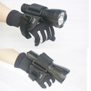 Hand Free Scuba Diving Underwater Torch LED Flashlight Holder Grip Glove