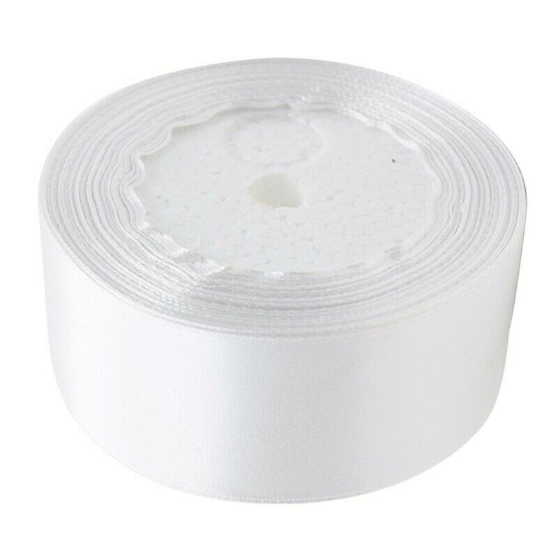 1 roll 40mm 22 Meters silk satin ribbon for wedding party(white) M1J1