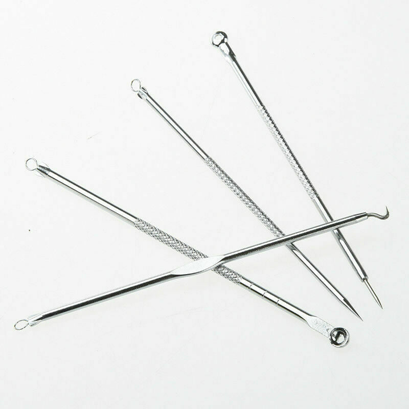 4pcs/set Comedone-Squeezer Pimple-Blackhead Remover 124M Extractor Comedone G6X6