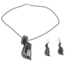 Spiral Glass Beads Glass Earrings Chain Set Fashion TOP T1F6