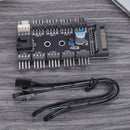 SATA Port to 10 Way 12V 3/4Pin Cooling Fan Splitter Hub PWM Controller