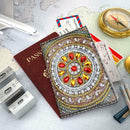 DIY Special Shaped Diamond Painting PU Leather Passport Protection Cover