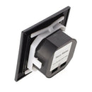 AC 220-240V Square Non-Resettable Quartz Sealed Hour Meter Gauge Black