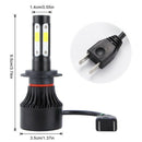 2*4-Sides H7 COB Hi-Lo Beam LED Headlight Kit  Bulb High Low 6500K