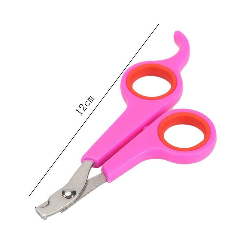 Stainless Steel Pet Nail Toe Scissors Dog Cat Claw Grooming Clipper (Rose)