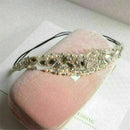 Women Lady Lace Hairband Rhinestone Crystal Headband Elastic Head Piece R2P K9O4