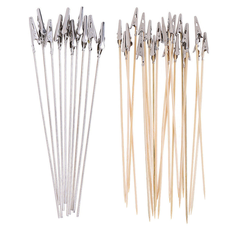 30x Metal Wire Alligator Clamp, Long-Tailed Alligator Iron Clip, Stand Photo