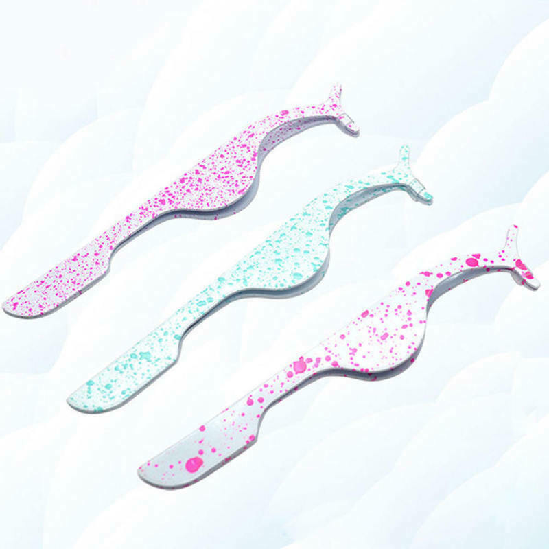 3 Colors FALSE EYELASH APPLICATOR TWEEZER COSMETIC TOOL CLIP EYE LASHES  YXY