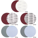 25Pcs 5 Inch Round Sanding Discs Sandpaper Circular Pads Grit Wet And Dry S