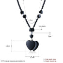 2016 Women Fashion Popular Ironstone Casual Two-hearted Necklace