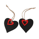 10pcs Red Heart Flower Rectangle Chalkboard Tags Weddings Party Christmas