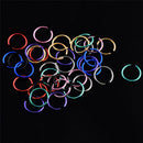 40x Colorful Stainless Steel Nose Rings Piercing Lip Hoop Piercing Jewelry N Gw