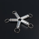 5 Pcs Waterproof Aluminum Pill Box Case Drug Container Holder Keyring LJ