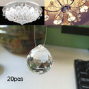20pcs Hanging Clear Crystal Ball Prisms Faceted Pendant Sphere Decor New 20mm