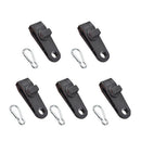 5pcs Heavy Duty Tarp Clips Thumb Screw Tent Canopy Clamps with 5 Carabiners