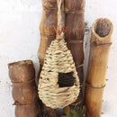 Natural grass of woven hanging Birdhouse nest birds house of straw bird hou E9U7