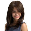 Long Straight Full Hair Wig Women Brown Hairpieces Synthetic Heat Resistant