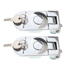 2x Recessed Mounted Compression Latch Lock Horsebox Locker Door Stainless Steel