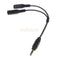 1 Male to 2 Female 3.5mm Audio Y Splitter Headphone Cable Cord for Computer