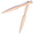 2Pc Diy Weaving Tool Wood Woven Sweater Scarf Tapestry Bobbin Stick Single