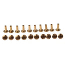 10x Arc Solid Brass Button Stud Screw Nail Screw back Leather Rivet Belt 12