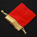 5X(Exquisite Velvet Small Drawstring Pouches Wedding Gift Bags,Red and Gol K6T9)