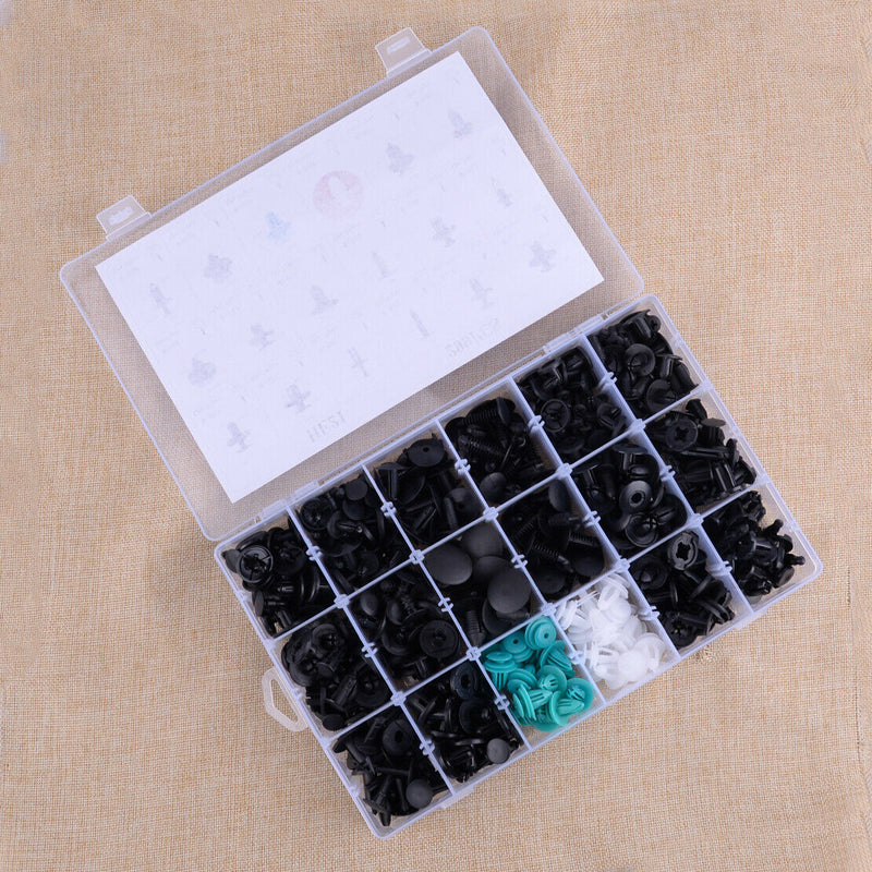299pcs 18 Sizes Body Push Pin Rivet Clip Fastener Trim Kit