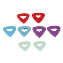 8pcs Hollow Heart Felt Picks Plectrum for Acoustic Electric Guitar 3mm Thick