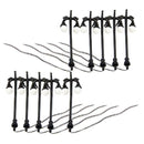 20pcs/pack 1:150 Scale LED Railway Train Double-Head Lamp Street Light Black