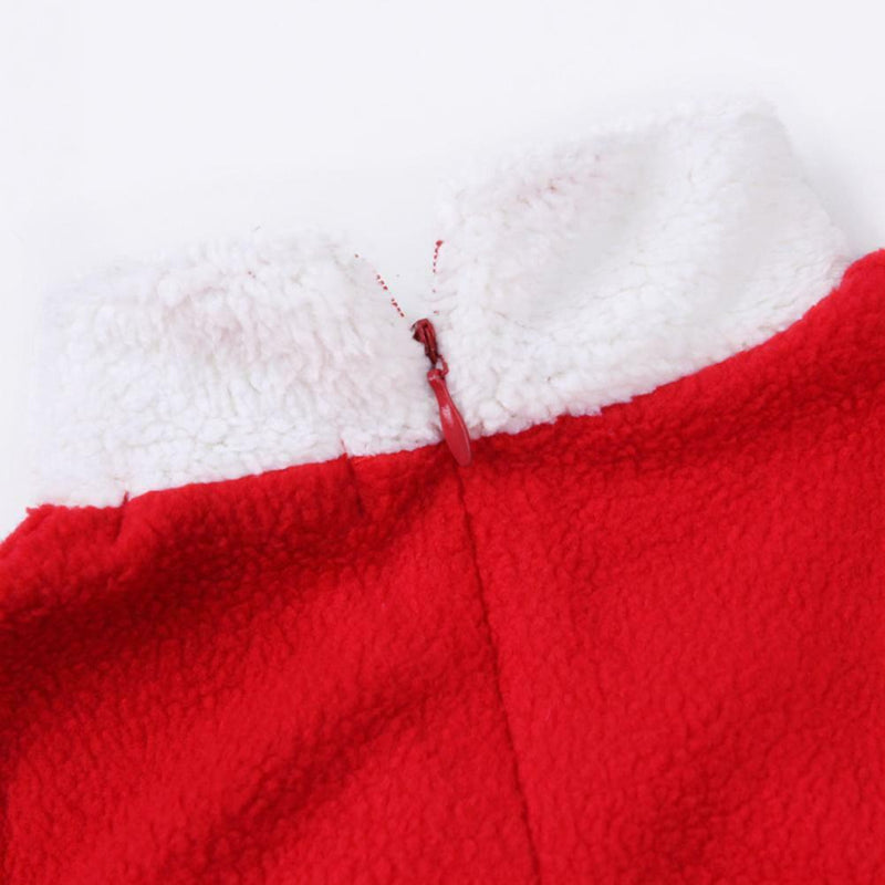 2pcs Christmas Dresses Set Girls Baby Cute Warm Costume Hat (6-12M)