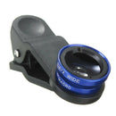 1 set 3 in 1 Fish Eye + Wide Angle + Macro Clip On Camera Lens for Mobile P W6L5