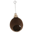 Bird Parrot Finch Nest Natural Coconut Shell Hanging Cage Toys