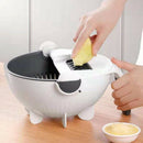 Multi-Function Manual Cutting Machine with Rotating Basket Rotating Vegetab