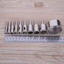 10pcs 8-50mm Diamond Coated Saw Bits Tiles Marble Glass Granite Driller