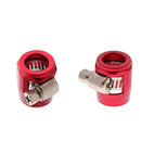 2X Fuel Oil Water Pipe AN6 Hose End Finisher Clip Clamp OD 19mm & 12mm Red